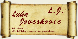 Luka Jovešković vizit kartica